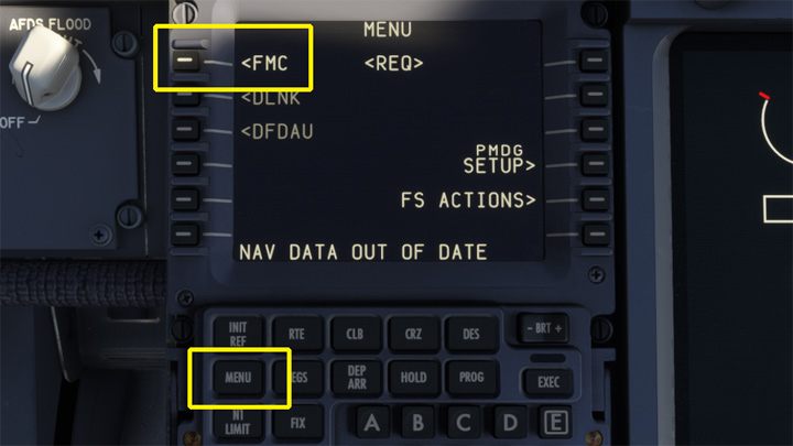 Wciśnijcie MENU, a następnie FMC - PMDG 737: Cold Start i plan lotu w FMC - Microsoft Flight Simulator 2020 - poradnik do gry
