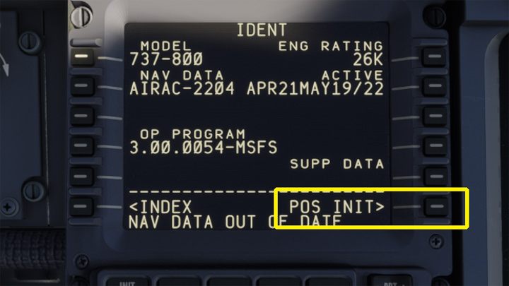 Wybierzcie POS INIT - PMDG 737: Cold Start i plan lotu w FMC - Microsoft Flight Simulator 2020 - poradnik do gry