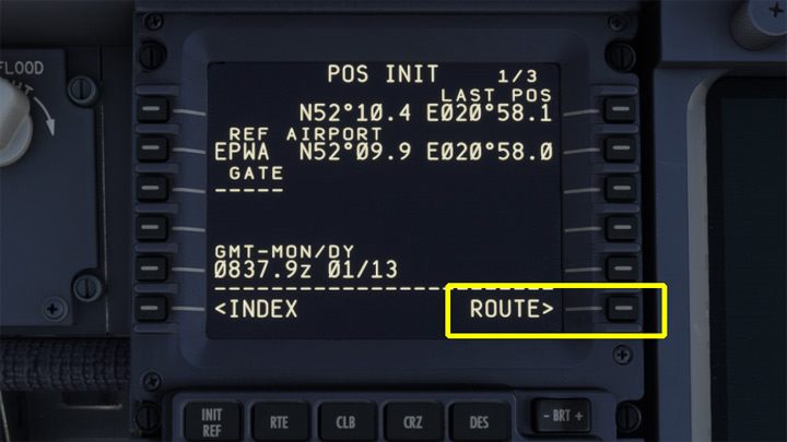 Pozycja samolotu została ustawiona - PMDG 737: Cold Start i plan lotu w FMC - Microsoft Flight Simulator 2020 - poradnik do gry
