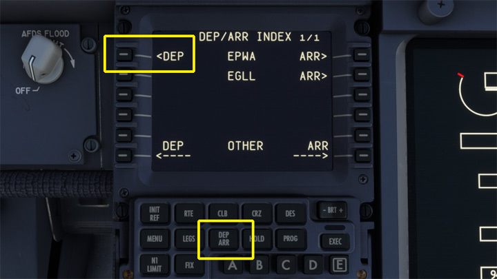Kolejny krok to procedury odlotu DEP i przylotu ARR - PMDG 737: Cold Start i plan lotu w FMC - Microsoft Flight Simulator 2020 - poradnik do gry