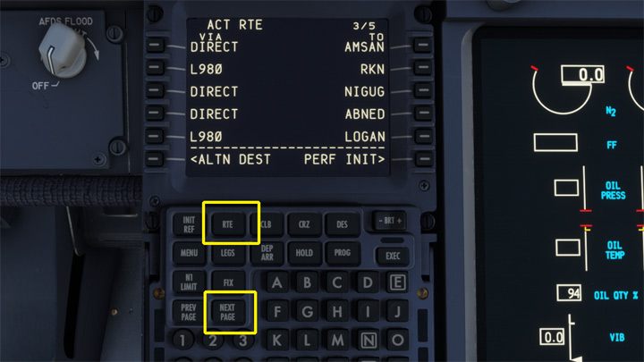 Następnie warto sprawdzić trasę pod kątem błędów - PMDG 737: Cold Start i plan lotu w FMC - Microsoft Flight Simulator 2020 - poradnik do gry