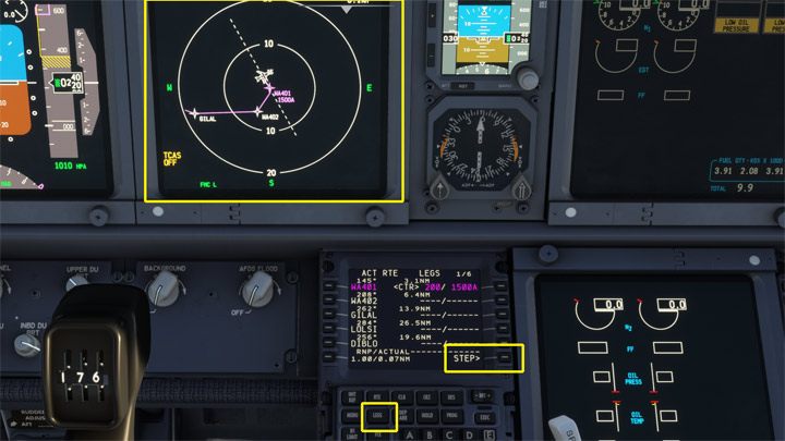 Na FMC wybieracie funkcję LEGS - PMDG 737: Cold Start i plan lotu w FMC - Microsoft Flight Simulator 2020 - poradnik do gry