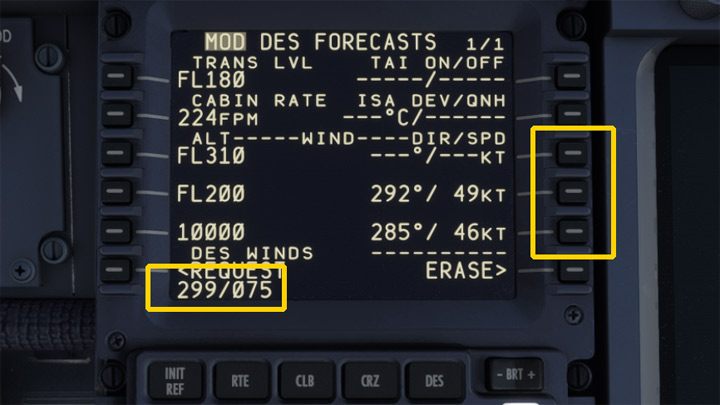 Wpisujecie te dane w takim formacie i klikacie obok właściwego pułapu - PMDG 737: Cold Start i plan lotu w FMC - Microsoft Flight Simulator 2020 - poradnik do gry
