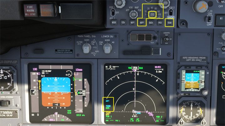 Ustawcie skalę ekranu nawigacji na 10 mil i TFC (Traffic), by lepiej widzieć ruch wokół lotniska - PMDG 737: Cold Start i plan lotu w FMC - Microsoft Flight Simulator 2020 - poradnik do gry
