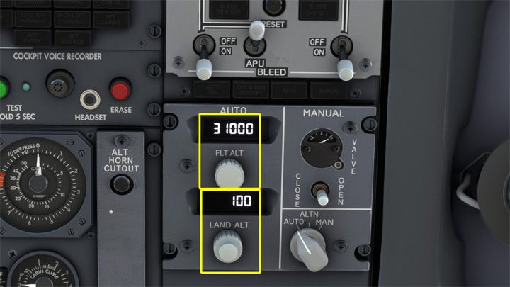 Ustawcie wysokość przelotową FLT ALT dla najwyższego pułapu, na jaki wzniesie się samolot podczas lotu oraz wysokość nad poziomem morza lotniska docelowego LAND ALT - PMDG 737: Cold Start i plan lotu w FMC - Microsoft Flight Simulator 2020 - poradnik do gry