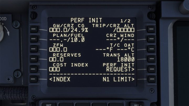 Pola z kwadratami są obowiązkowe do uzupełnienia - PMDG 737: Cold Start i plan lotu w FMC - Microsoft Flight Simulator 2020 - poradnik do gry