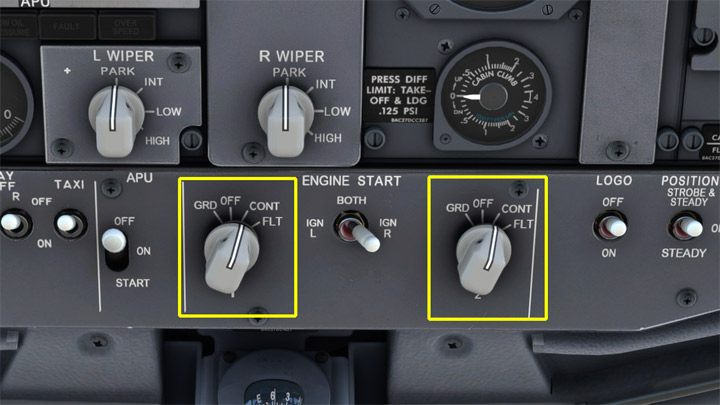 Ustawcie gałki rozruchu silników na pozycję CONT - PMDG 737: Cold Start i plan lotu w FMC - Microsoft Flight Simulator 2020 - poradnik do gry
