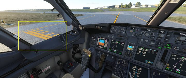 Zatrzymajcie się przed wjazdem na pas i zaciągnijcie hamulec postojowy - PMDG 737: Kołowanie i start - taxi i takeoff - Microsoft Flight Simulator 2020 - poradnik do gry