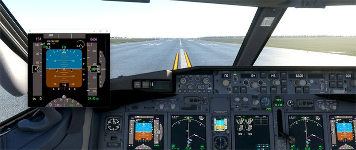 Po uzyskaniu zgody na start zwolnijcie hamulec postojowy i wjedźcie na pas ustawiając samolot równo na środku - PMDG 737: Kołowanie i start - taxi i takeoff - Microsoft Flight Simulator 2020 - poradnik do gry