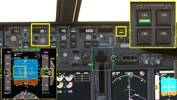 Podczas początkowego wznoszenia nie przekraczajcie kąta 20 stopni - PMDG 737: Kołowanie i start - taxi i takeoff - Microsoft Flight Simulator 2020 - poradnik do gry