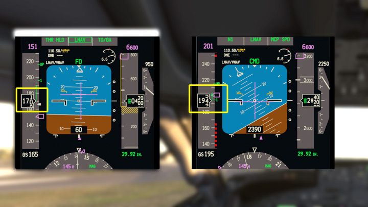 Gdy prędkość na PFD osiągnie poziom białego grotu, można zredukować klapy do 1 - PMDG 737: Kołowanie i start - taxi i takeoff - Microsoft Flight Simulator 2020 - poradnik do gry