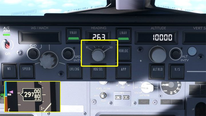 Po przekroczeniu granicy 30 000 stóp przestawcie ogranicznik przechyłu Bank Angle na 25 lub 30 stopni - PMDG 737: Zniżanie, podejście i lądowanie ILS - Microsoft Flight Simulator 2020 - poradnik do gry