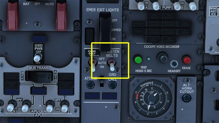 Poniżej 15 000 stóp sygnał zapięcia pasów FASTEN BELTS powinien być już włączony - PMDG 737: Zniżanie, podejście i lądowanie ILS - Microsoft Flight Simulator 2020 - poradnik do gry