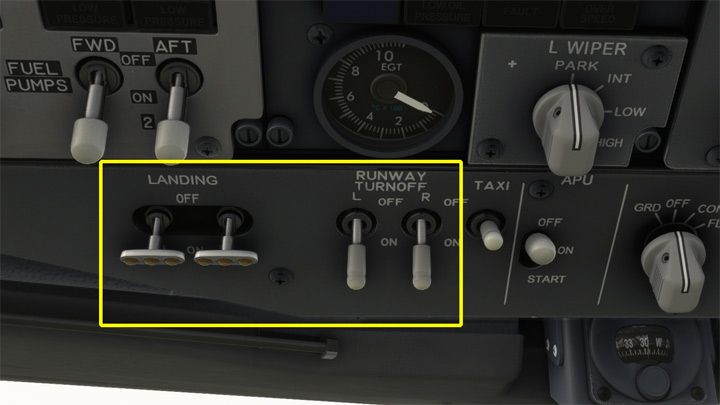 Po przekroczeniu 10 000 stóp włączcie światła LANDING i RUNWAY TURNOFF - PMDG 737: Zniżanie, podejście i lądowanie ILS - Microsoft Flight Simulator 2020 - poradnik do gry