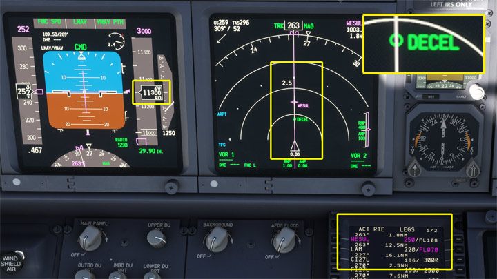 Po ustawieniu niezbędnych danych skupcie się na pilnowaniu, czy samolot podąża wyznaczoną trasą i zalicza kolejne restrykcje wysokości - PMDG 737: Zniżanie, podejście i lądowanie ILS - Microsoft Flight Simulator 2020 - poradnik do gry