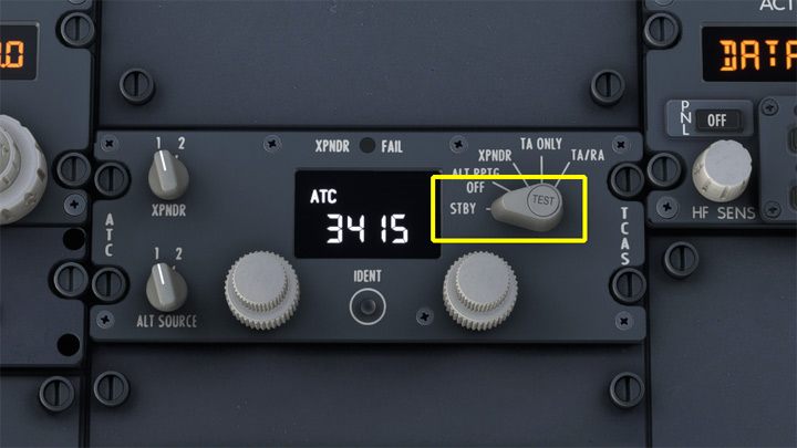 Wyłączcie transponder ustawiając przełącznik na STBY - PMDG 737: Zniżanie, podejście i lądowanie ILS - Microsoft Flight Simulator 2020 - poradnik do gry