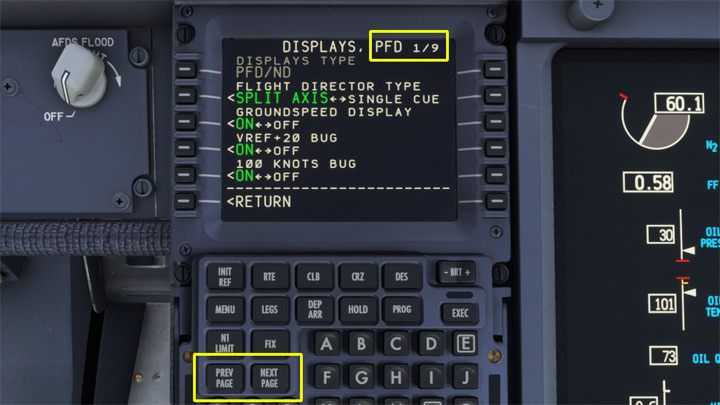 Sekcja DISPLAYS pozwala dostosować ilość i wygląd informacji na głównych ekranach - PMDG 737: Aircraft - konfiguracja samolotu (PMDG Setup) - Microsoft Flight Simulator 2020 - poradnik do gry