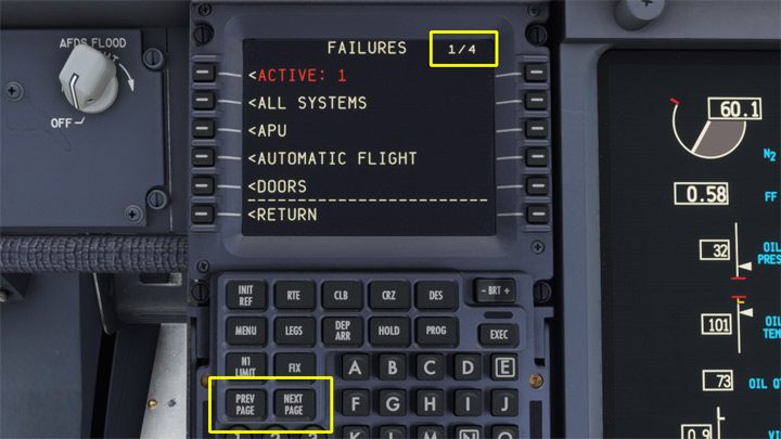 W sekcji Aircraft dostępne jest menu usterek Failures - PMDG 737: Aircraft - konfiguracja samolotu (PMDG Setup) - Microsoft Flight Simulator 2020 - poradnik do gry