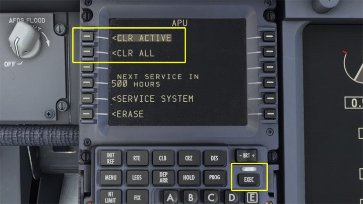 Po kliknięciu na uszkodzony element pojawi się opcja wyczyszczenia usterki - PMDG 737: Aircraft - konfiguracja samolotu (PMDG Setup) - Microsoft Flight Simulator 2020 - poradnik do gry