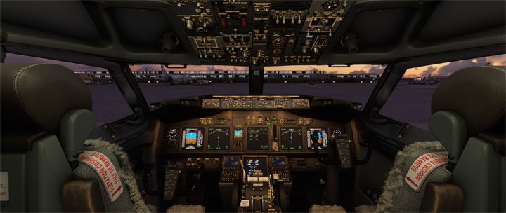 Po ustawieniu wszystkich wymienionych przełączników, kokpit jest przygotowany do nocnych lotów - PMDG 737: Kokpit Boeinga 737 - Microsoft Flight Simulator 2020 - poradnik do gry