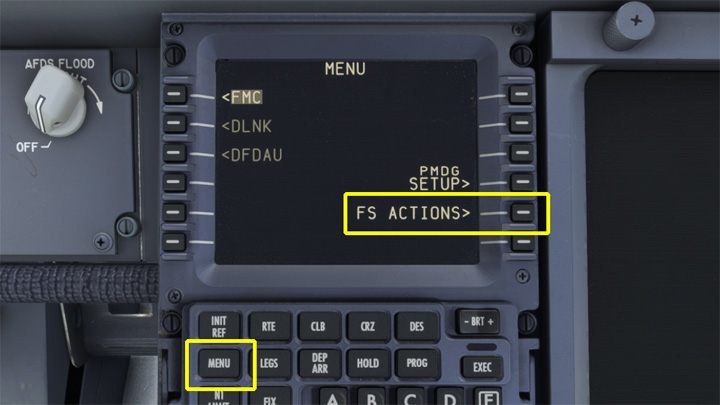 Wybierzcie widok FMC (LCtrl + 3) - PMDG 737: Boarding pasażerów i załadunek bagaży - Microsoft Flight Simulator 2020 - poradnik do gry