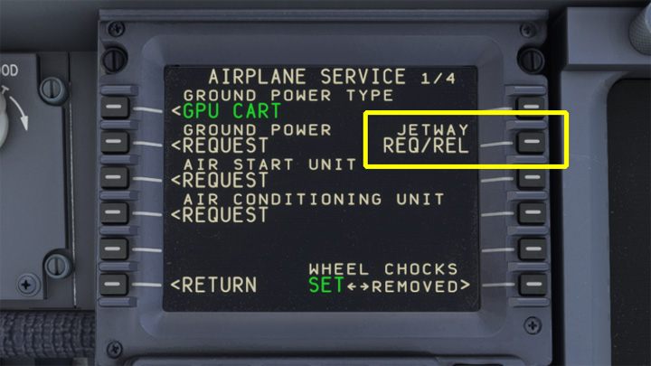 Jeśli nie zmienialiście sposobu boardingu, domyślnie będą już dołączone schody (Stairs) - PMDG 737: Boarding pasażerów i załadunek bagaży - Microsoft Flight Simulator 2020 - poradnik do gry