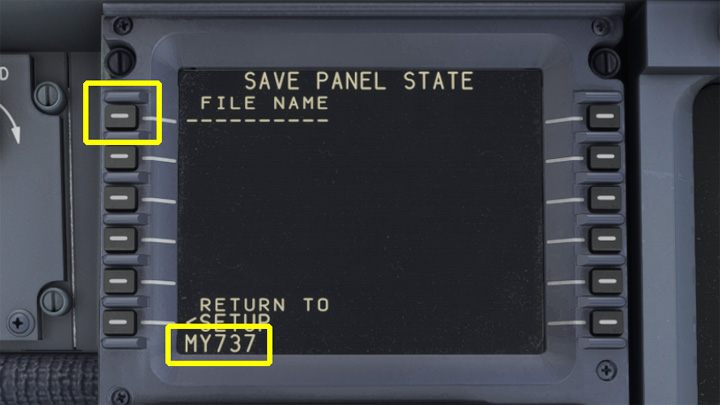 Wpiszcie unikatową nazwę i kliknijcie przycisk obok FILE NAME - PMDG 737: Jak ustawić Cold and Dark na stałe? - Microsoft Flight Simulator 2020 - poradnik do gry