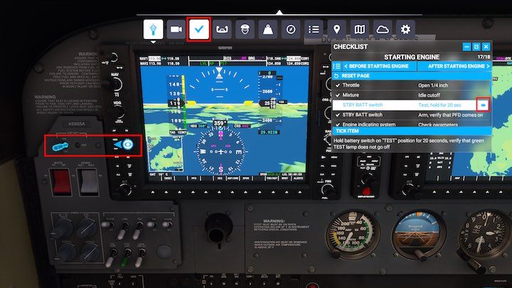 Podstawy sterowania wyświetlają na razie tylko używane przez nas kontrolery wraz z wizualizacją nazw kolejnych przycisków - Flight Simulator: Pasek narzędzi (Toolbar) - Microsoft Flight Simulator 2020 - poradnik do gry