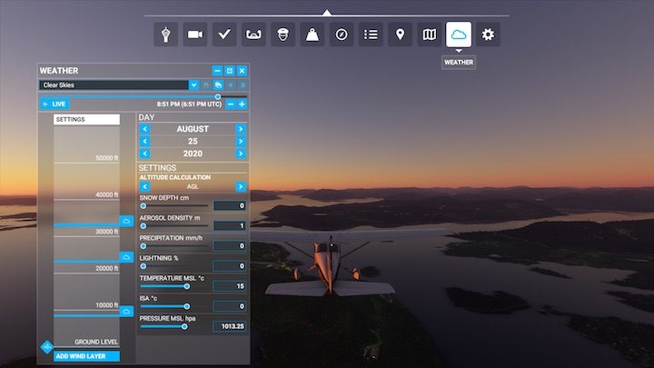 Ostatnia opcja umożliwia wyłączenie wybranych funkcji paska narzędzi - Flight Simulator: Pasek narzędzi (Toolbar) - Microsoft Flight Simulator 2020 - poradnik do gry