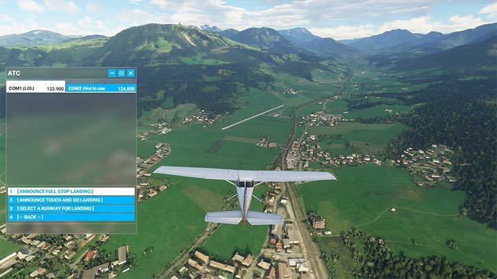 2 - Jeśli lotnisko jest małe i nie posiada kontroli na wieży, nie usłyszysz żadnej odpowiedzi ani zgody - Flight Simulator: Lądowanie na lotnisku - Microsoft Flight Simulator 2020 - poradnik do gry