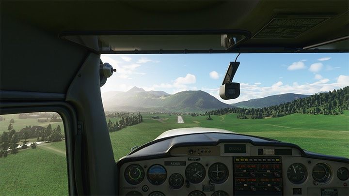 2 - Celuj dziobem samolotu w początek pasa i utrzymuj samolot na tym kursie - Flight Simulator: Lądowanie na lotnisku - Microsoft Flight Simulator 2020 - poradnik do gry