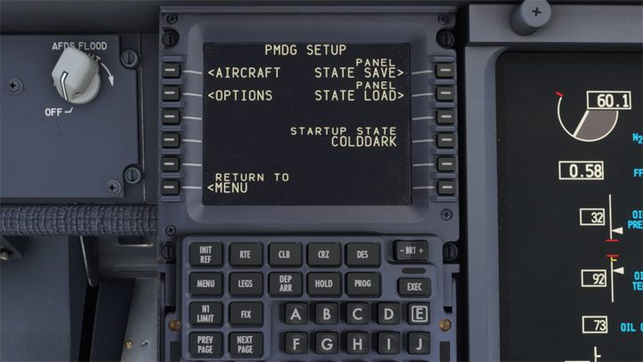 Po wejściu do setupu można wybrać jedną z głównych zakładek - PMDG 737: Główne funkcje PMDG Setup - Microsoft Flight Simulator 2020 - poradnik do gry