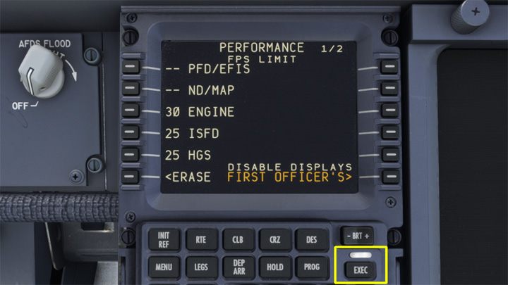 W sekcji Performance znajdują się opcje dostosowania limitów klatek na sekundę dla wyświetlaczy i ekranów w kokpicie - PMDG 737: Opcje symulatora (PMDG Setup) - Microsoft Flight Simulator 2020 - poradnik do gry