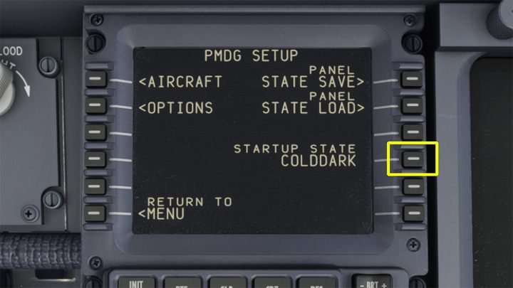 Wybierzcie opcję Startup State - PMDG 737: Panel State - stan gotowości samolotu (PMDG Setup) - Microsoft Flight Simulator 2020 - poradnik do gry