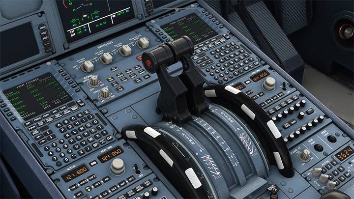 Ustawcie przepustnicę na pełną moc (TOGA) - samolot zacznie się rozpędzać po pasie - Flight Simulator: Samolot pasażerski - kołowanie i start - Microsoft Flight Simulator 2020 - poradnik do gry
