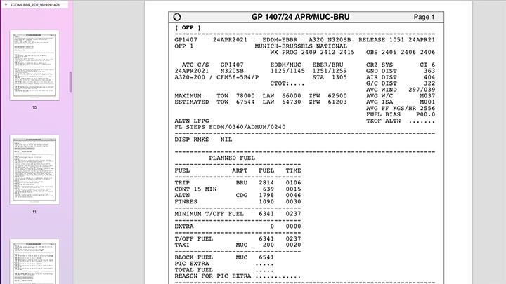 Plan lotu potrafi mieć nawet ponad 30 stron! Na szczęście, na potrzeby symulatora istotnych jest tylko kilka pozycji. Z czasem nauczycie się je wyławiać nawet z gąszczu tekstu. Wiele stron oferuje bardziej przyjazne wersje niż ta na obrazku. - Flight Simulator: Plan lotu samolotu pasażerskiego - jak stworzyć? - Microsoft Flight Simulator 2020 - poradnik do gry