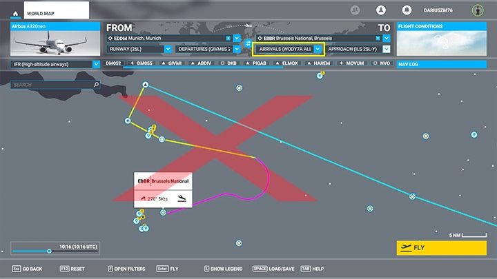 W identyczny sposób wybieracie procedurę przylotu STAR zwaną tu Arrivals - Flight Simulator: Plan lotu samolotu pasażerskiego - jak stworzyć? - Microsoft Flight Simulator 2020 - poradnik do gry