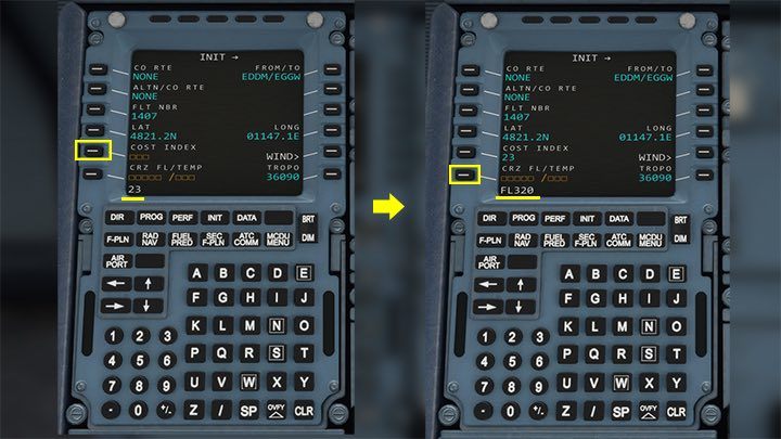 Pojawiły się kolejne dwie opcje: Cost Index i CRZ FL (Cruise Flight Level) - Flight Simulator: Komputer pokładowy MCDU - jak zaprogramować? - Microsoft Flight Simulator 2020 - poradnik do gry