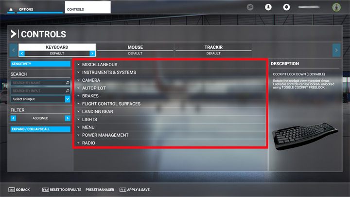 Główne kategorie to - Flight Simulator: Sterowanie PC, Xbox One - Microsoft Flight Simulator 2020 - poradnik do gry