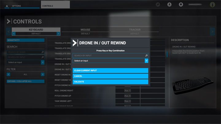 W polu Wyszukaj wg wejścia (Search by input) wciśnij wybrany nowy klawisz - Flight Simulator: Sterowanie PC, Xbox One - Microsoft Flight Simulator 2020 - poradnik do gry