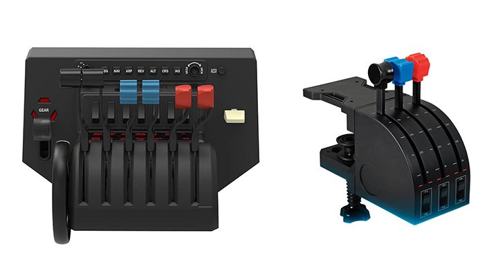 Zależnie od ceny i producenta, przepustnice wzorowane na samolotach cywilnych oferują różną funkcjonalność. Od samej kontroli silnika, po wygodny dostęp do klap, trymera i autopilota. - Flight Simulator: Joystick, hotas - jaki sprzęt wybrać? Czym się kierować? - Microsoft Flight Simulator 2020 - poradnik do gry