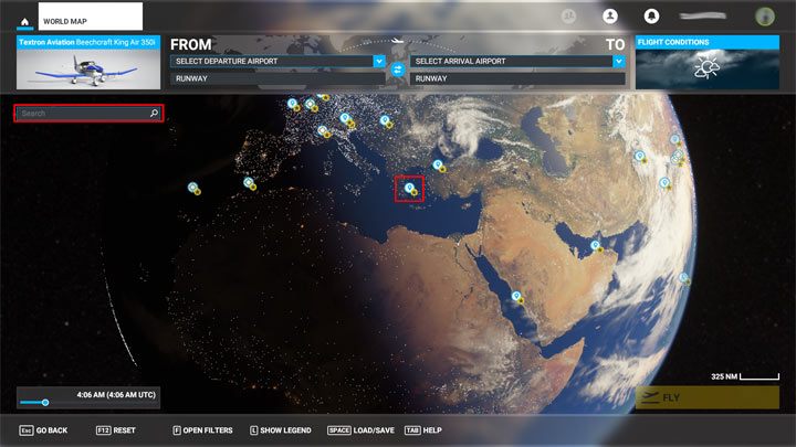 Kliknij na interesującą Cię lokację na mapie i wybierz opcję Ustaw jako odlot (Set as departure) - Flight Simulator: Porady na start - Microsoft Flight Simulator 2020 - poradnik do gry