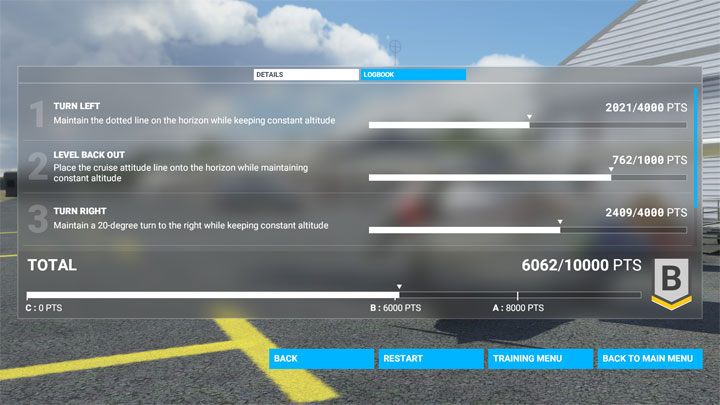 Przy szkoleniach lotniczych kategorie przyznawania punktów różnią się zależnie od lekcji - Flight Simulator: Działania - jak zdobyć najwyższą ocenę? - Microsoft Flight Simulator 2020 - poradnik do gry