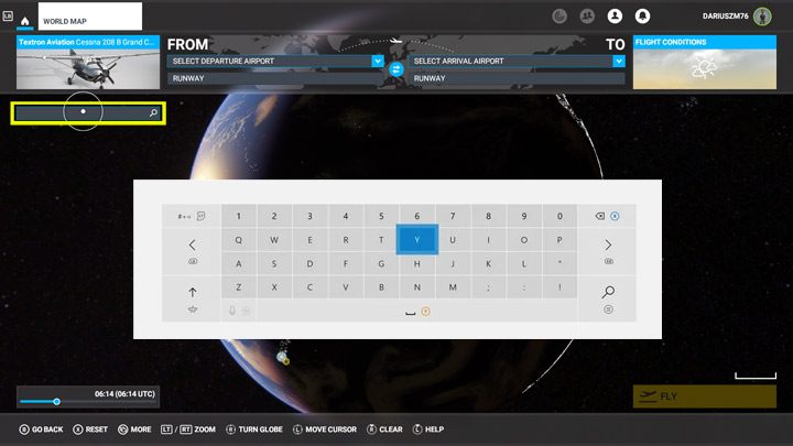 Na konsoli będziesz musiał wpisać współrzędne za pomocą klawiatury fizycznej lub ekranowej - Flight Simulator: Jak znaleźć swój dom? - Microsoft Flight Simulator 2020 - poradnik do gry