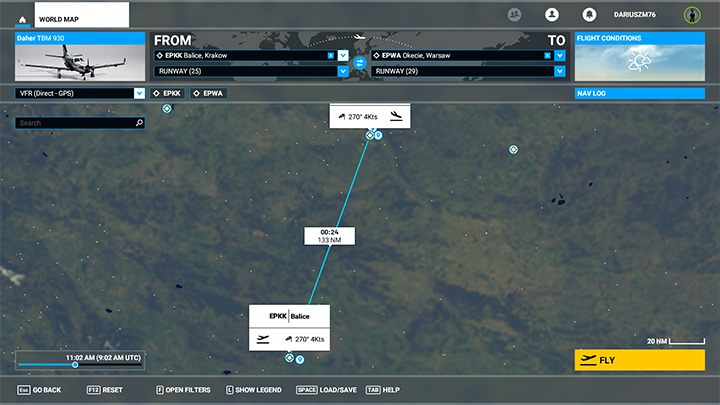 Ustawienie lotniska odlotu i przylotu to dopiero początek i fundament szczegółowego planu. - Flight Simulator: Plan lotu - wersja rozszerzona - Microsoft Flight Simulator 2020 - poradnik do gry