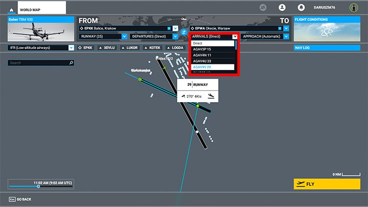 Pojawiła się zupełnie nowa, zielonkawa trasa prowadząca na jeden z pasów - Flight Simulator: Plan lotu - wersja rozszerzona - Microsoft Flight Simulator 2020 - poradnik do gry