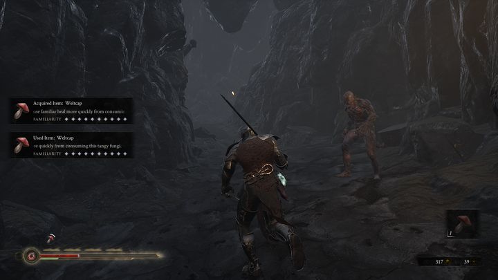 Udaj się do środka pomieszczenia, uważaj jednak na kolejnych przeciwników wewnątrz budynku, między innymi kolejnych Noctivagu - Mortal Shell: Crypt of Martyrs solucja, opis przejścia - Mortal Shell - poradnik do gry