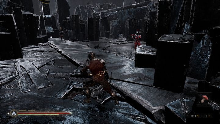 Już podczas przeniesienia zauważysz, że blisko ciebie znajduje się kolejny Faceless Cleric, pokonaj go i idź dalej - Mortal Shell: Seat of Infinity solucja, opis przejścia - Mortal Shell - poradnik do gry