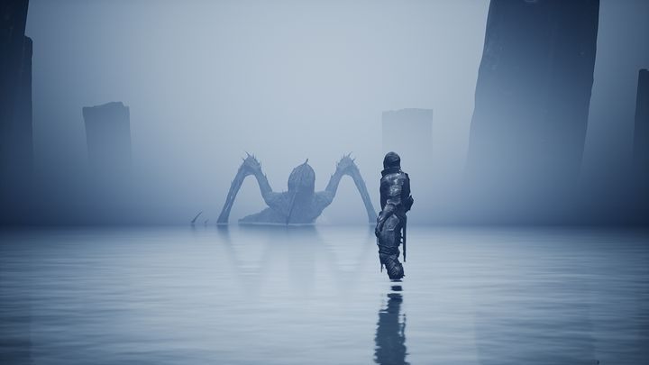 The Unchained korzysta z ataków wodnych, swojego ogona, ponadto przyzywa jednostki, które będą ci przeszkadzać w walce z nim - Mortal Shell: The Unchained boss, jak pokonać - Mortal Shell - poradnik do gry