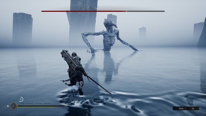 Jeśli będziesz atakował The Unchained od tyłu, mianowicie w jego ogon, to wykona on atak ogonem - Mortal Shell: The Unchained boss, jak pokonać - Mortal Shell - poradnik do gry